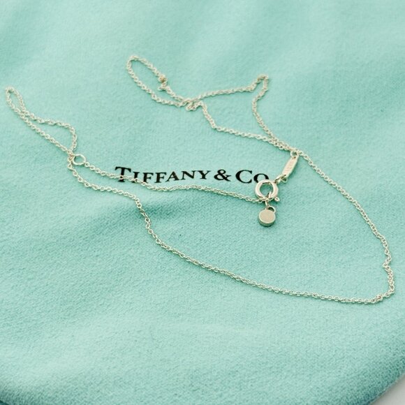 Tiffany & Co 18” Classic Chain Necklace with Mini Padlock in Sterling Silver - Picture 6 of 9